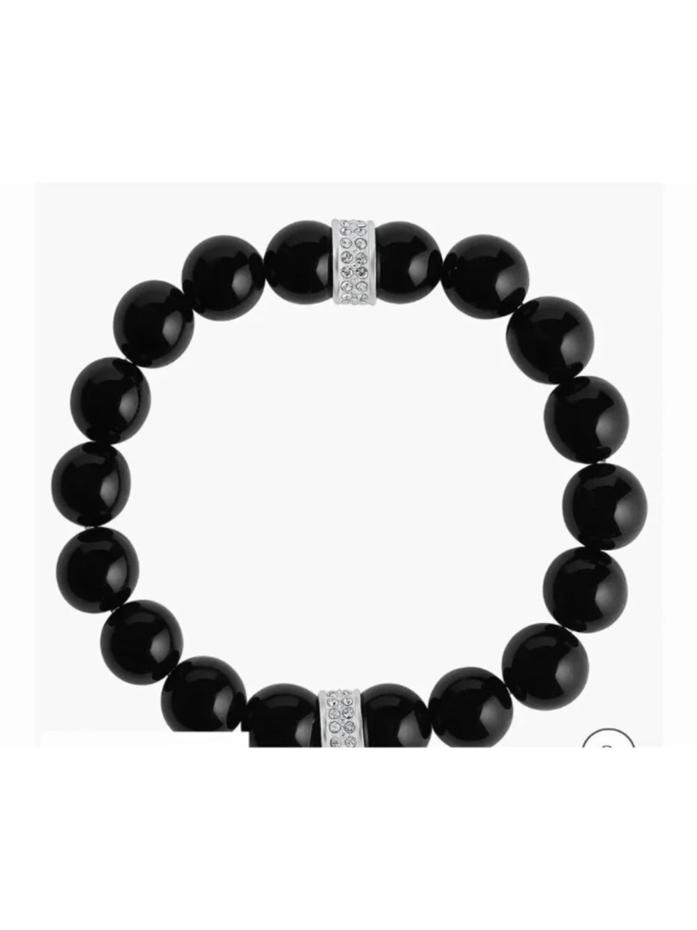 ♥️🆕Brighton Meridian Black Crystal Stretch Bracelet NWT $98 - Picture 2 of 2